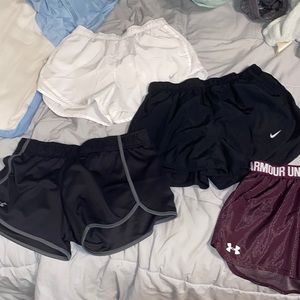 Nike and under armor shorts
